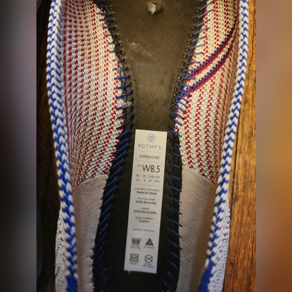 Rothy's Blue Reflective Stripe Flats - Picture 8 of 9